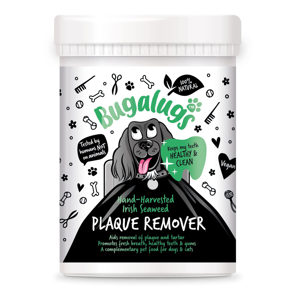 BUGALUGS Plaque Off Remover for Dog 70g Teeth & Bad Breath 100% Natural | Plaque Off Dogs No Need for Dog Toothbrush or Dog Toothpaste | Remove Dog Bad Breath & Plaque Remover for Dogs & Cats