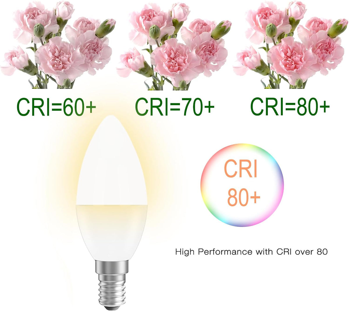 SES E14 Led Light Bulb Warm White,40W Equivalent,Pack of 6