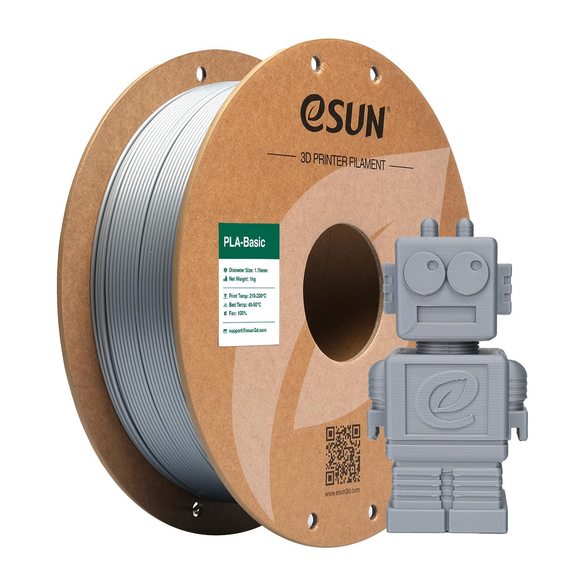 eSUN PLA Filament 1.75mm, PLA Basic Dimensional Accuracy +/- 0.05mm, 1KG Spool (2.2 LBS) Speedy Filament for 3D Printers,Black