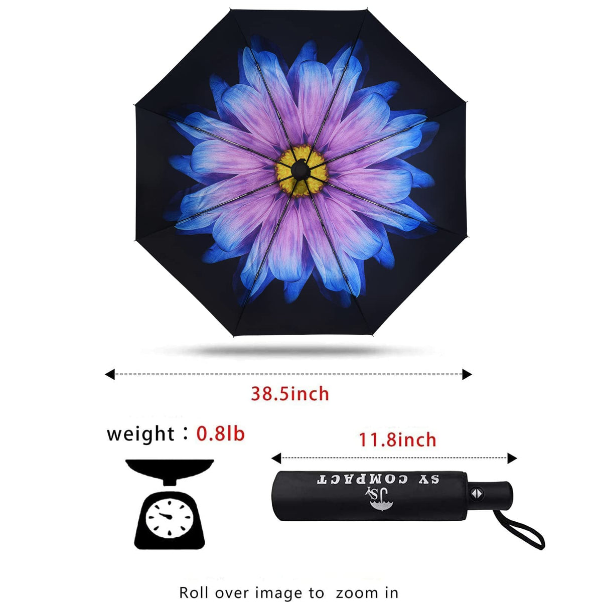 SY COMPACT Travel Umbrella Windproof Automatic Unbreakable UV Protection