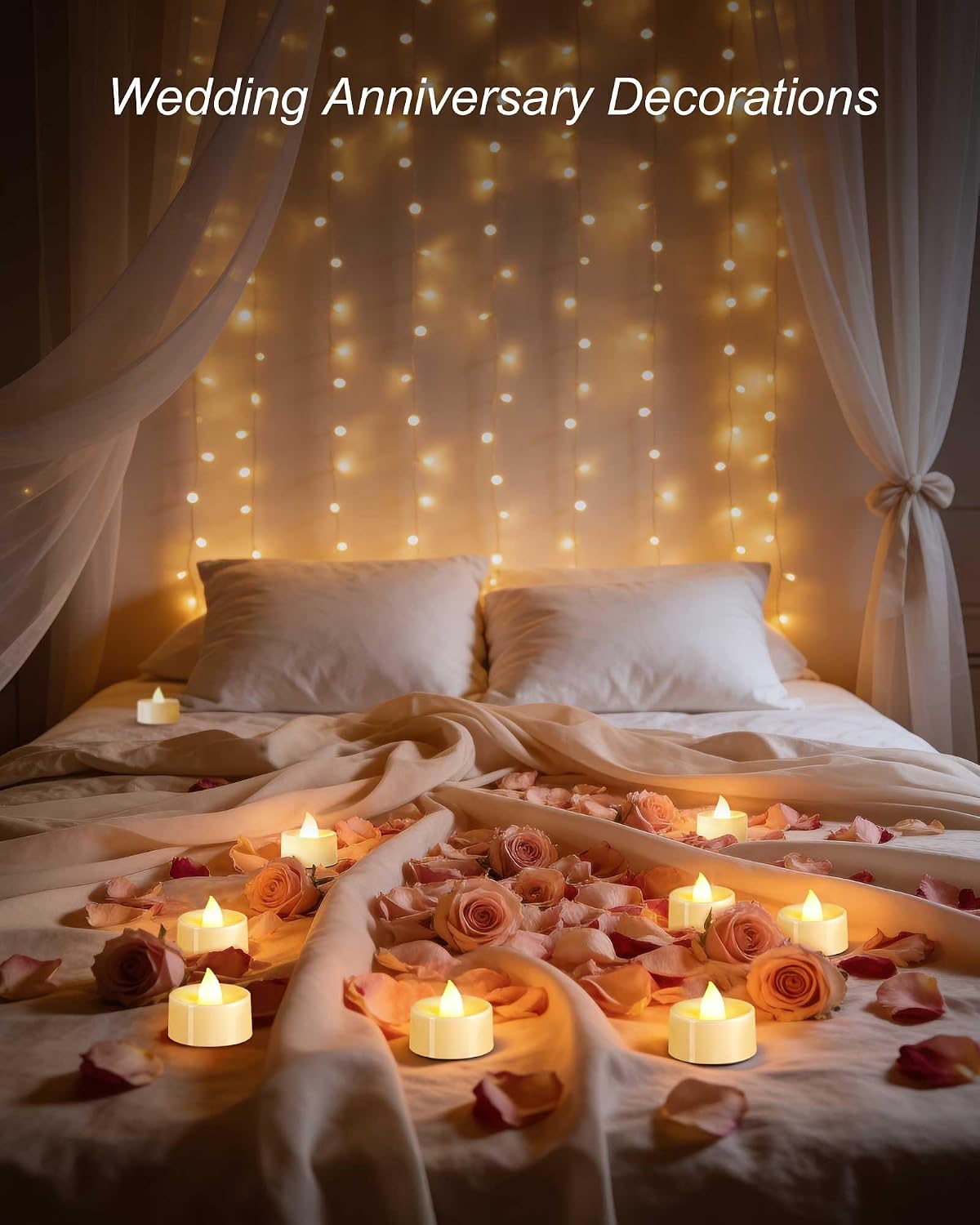 Homemory Led Battery Operated Tea Lights, Fake Electric Flickering Candles
