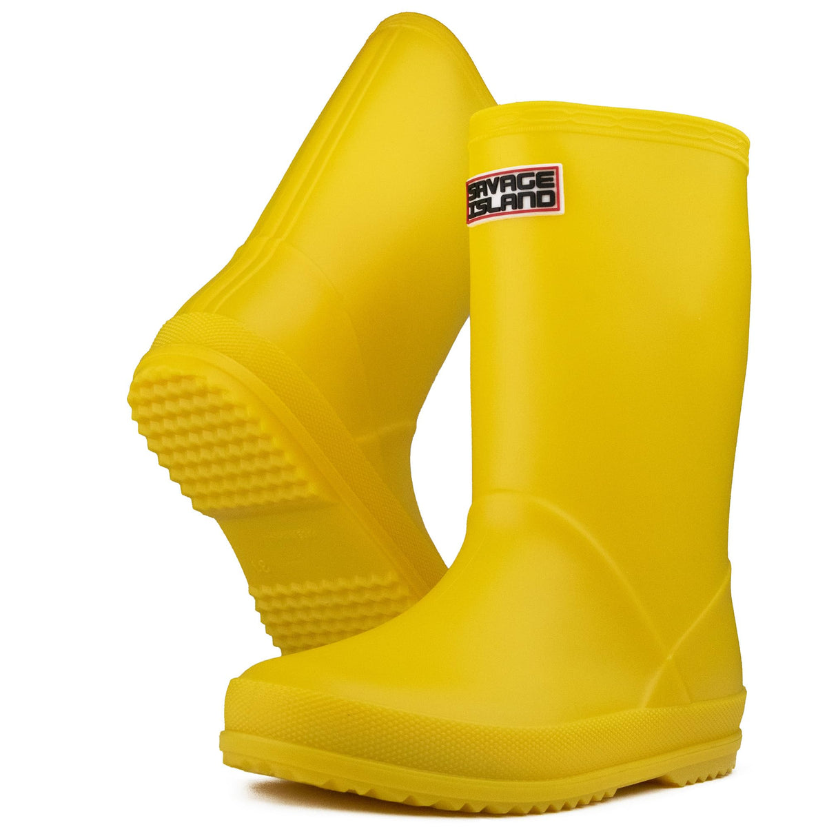 Savage Island Kids Wellies Boys & Girls Waterproof Wellington Boots - Toddler & Children’s Rain Boots - Unisex Welly Shoes
