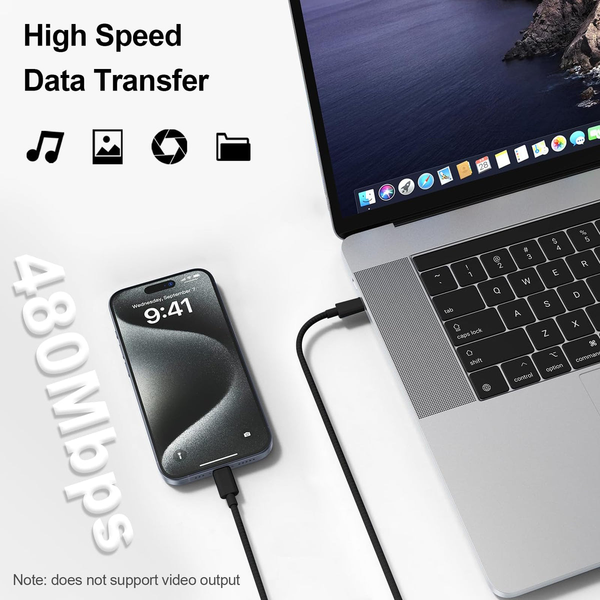 100W USB C Charger Cable 3M, iPhone 15 16 17 Charger Cable 3M Long USB C Cable Fast Charge Type C Fast Charging Lead Wire for iPhone Air/17/16 Pro Max/16e/15 Plus,iPad Pro/Air,Macbook,Samsung S25 S24
