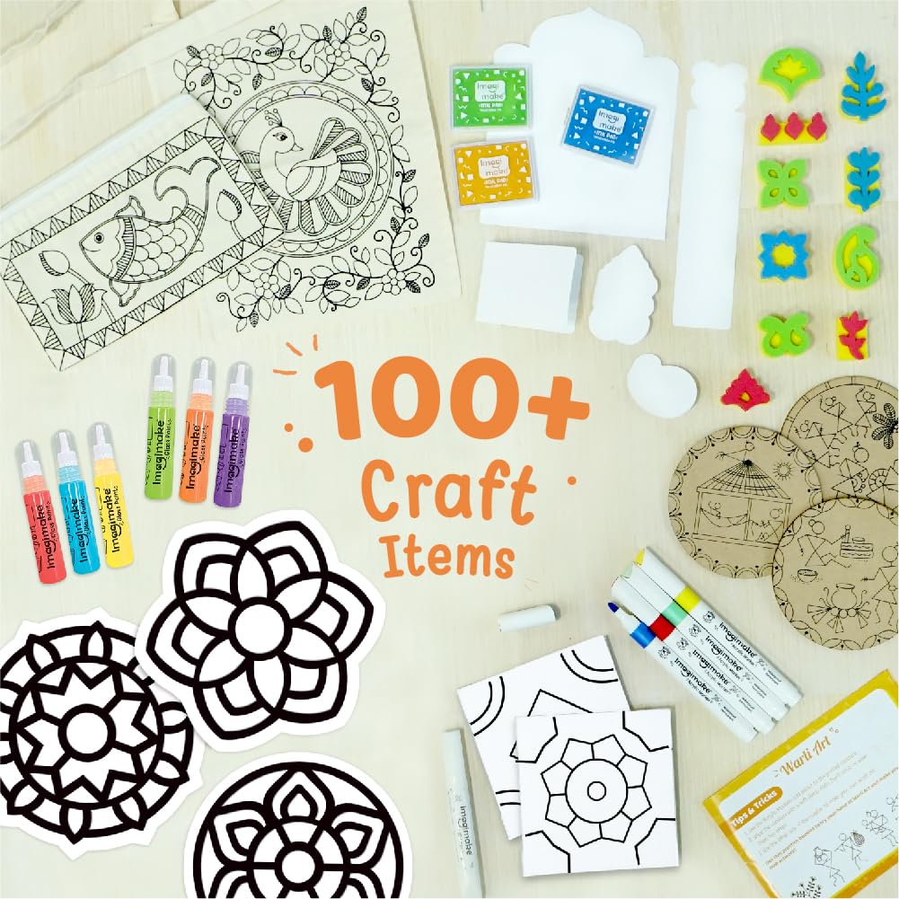 Imagimake Princess Craft Kit | 10 Mess-Free DIY Activities | Bracelet Making Kit, Unicorn Pouch, Butterfly Wands & More | Unicorn Gifts for Kids | Gifts for Girls & Boys 5,6,7,8,9,10,11,12 Years Old