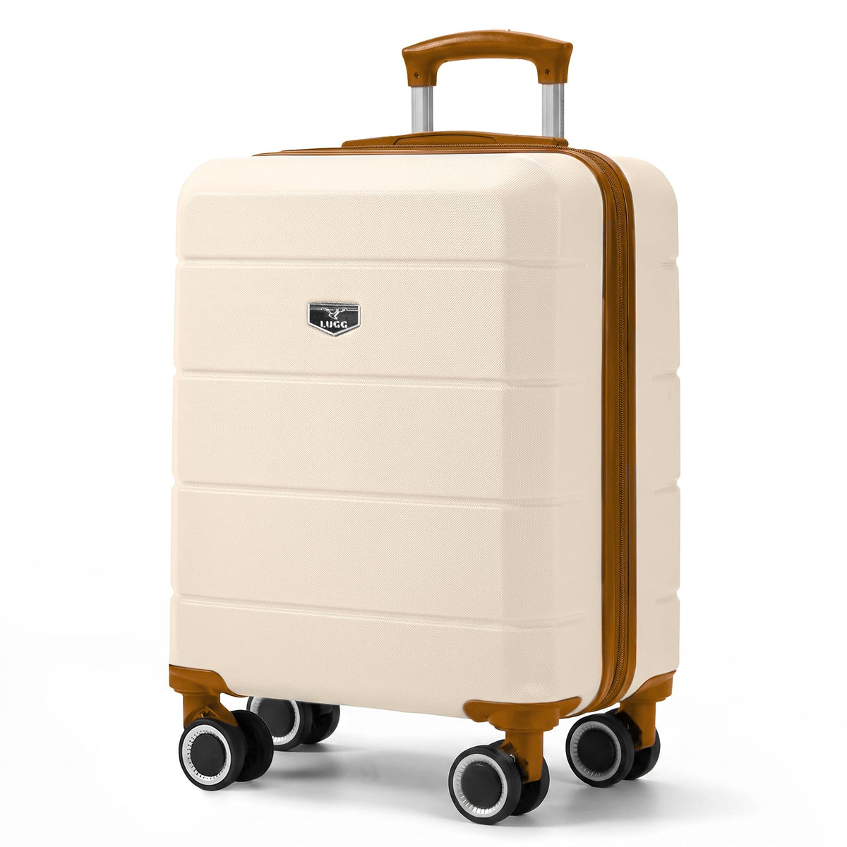 LUGG Jetset 40cm Suitcase 40x30x20cm, Ryanair Compatible Underseat Size, Hard Shell ABS, Spinner with Removable Wheels, Lightweight Travel Luggage, 1 Year Warranty