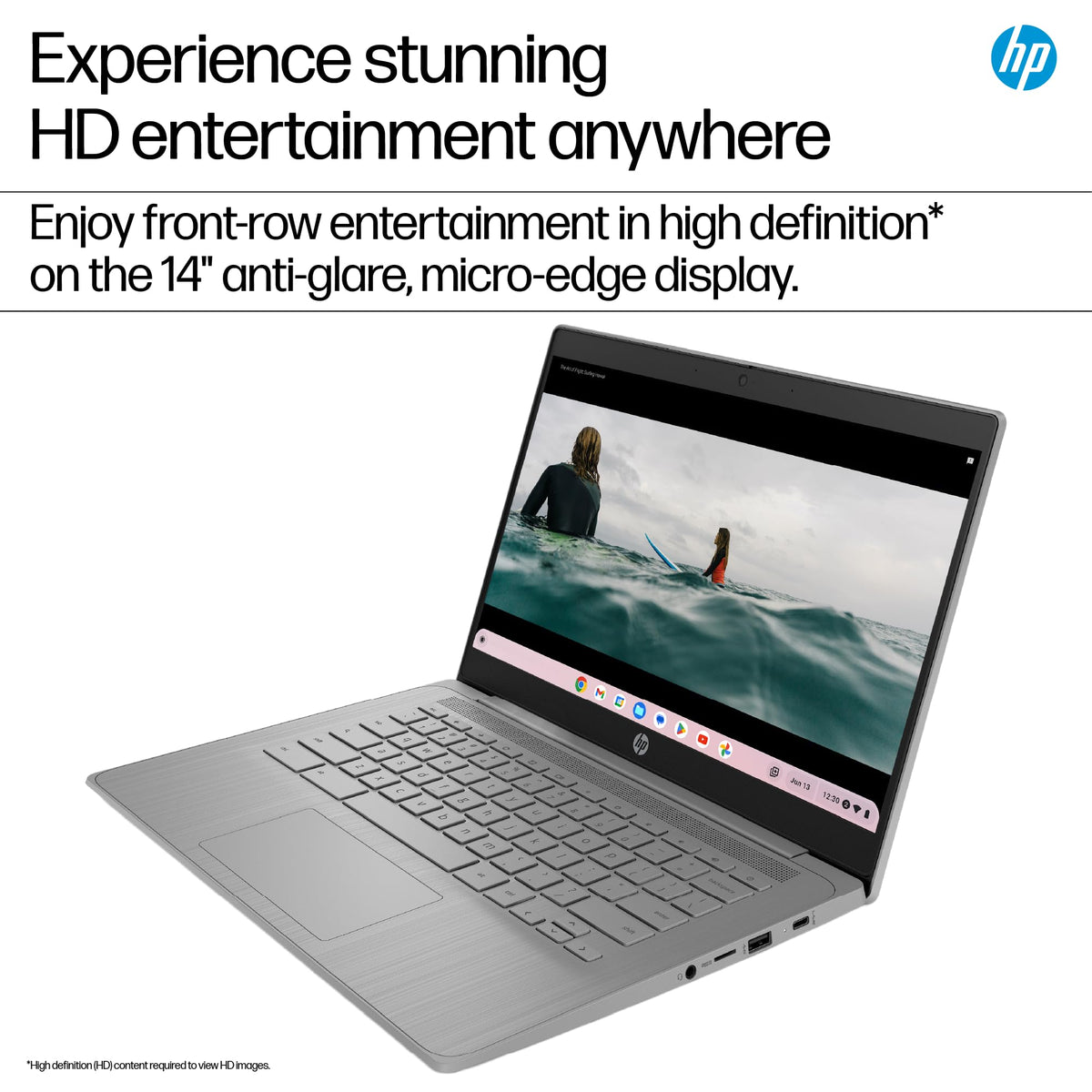 HP Chromebook 14" | Intel N100 Processor | 8 GB RAM | 128 GB UFS | Full HD