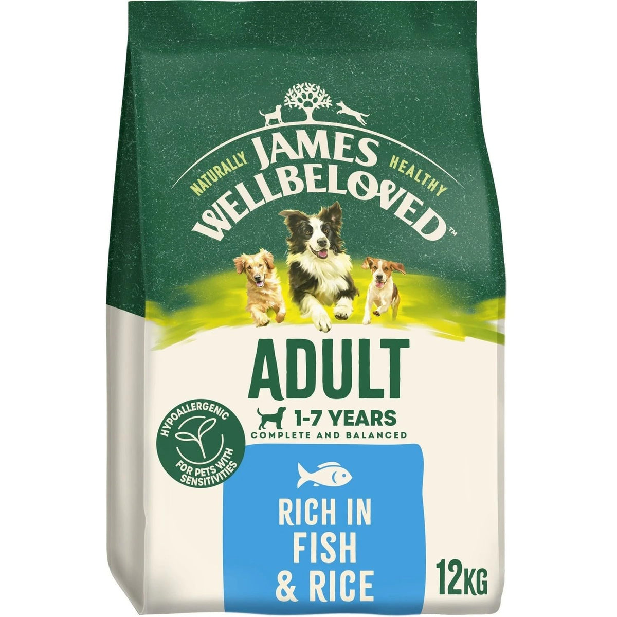 James Wellbeloved Dog Adult Hypoallergenic Dry Food Turkey and Rice 2 kg