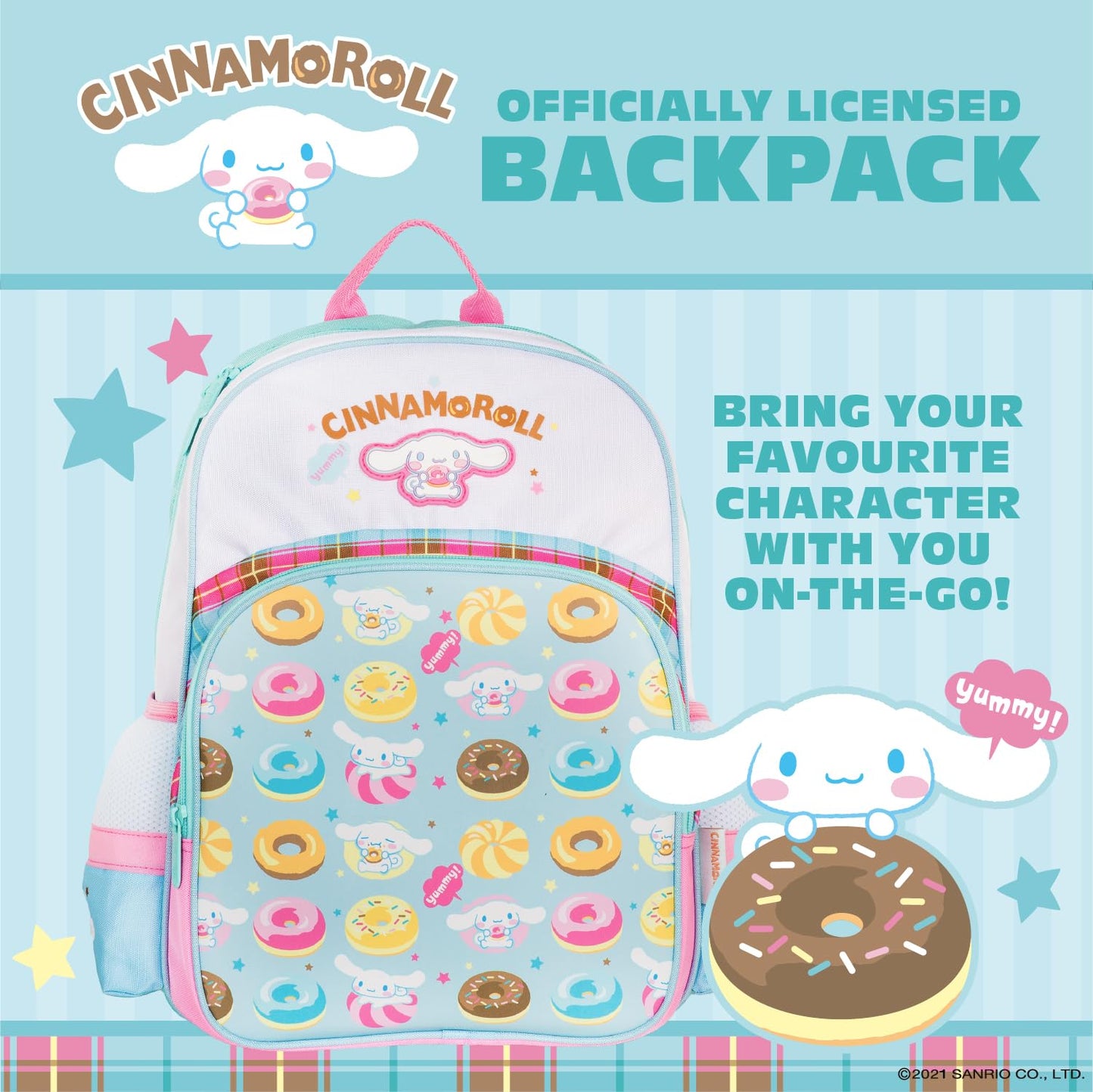 Blue Sky Studios KPop Demon Hunters HUNTR/X Backpack - Official Merchandise - Lightweight Kids School Bag with Padded Straps, Front Pocket & Silver Holographic Details - 36cm K-Pop Purple Rucksack