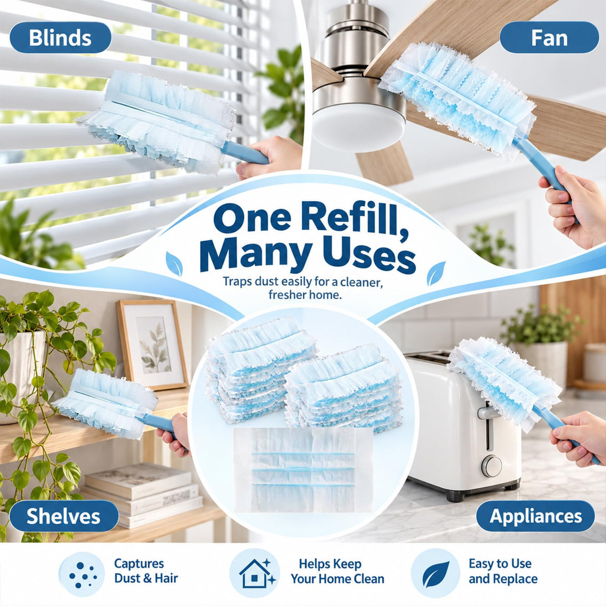 Dust Magnet Refills, Fluffy duster refill Set