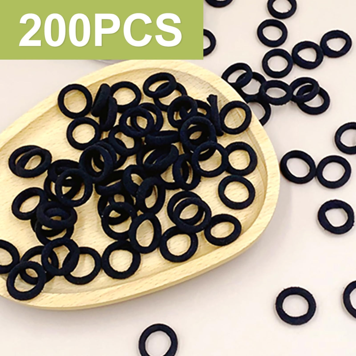 Hanyousheng 200 Pcs Baby Hair Bands, Multicolor Toddler Hair Bobbles, Baby Hair Bobbles, Toddler Hair Bands, Seamless Elastic HairBands, BabyHair Ties, for BabyGirls Kids Toddlers