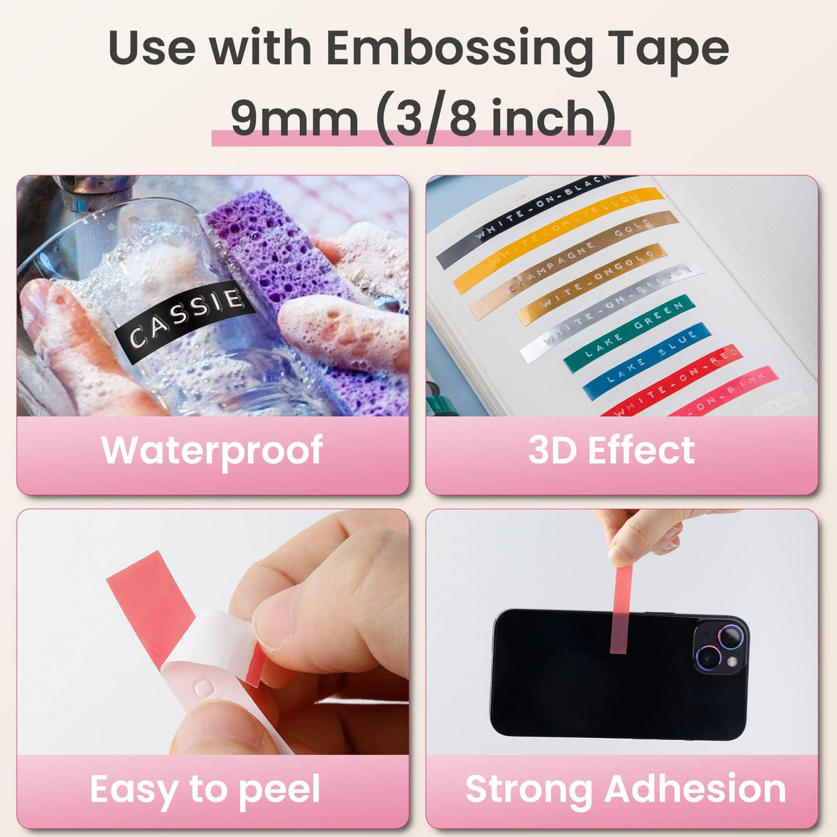 Phomemo Embossing Label Maker,Embossed Label Maker Machine with Tape