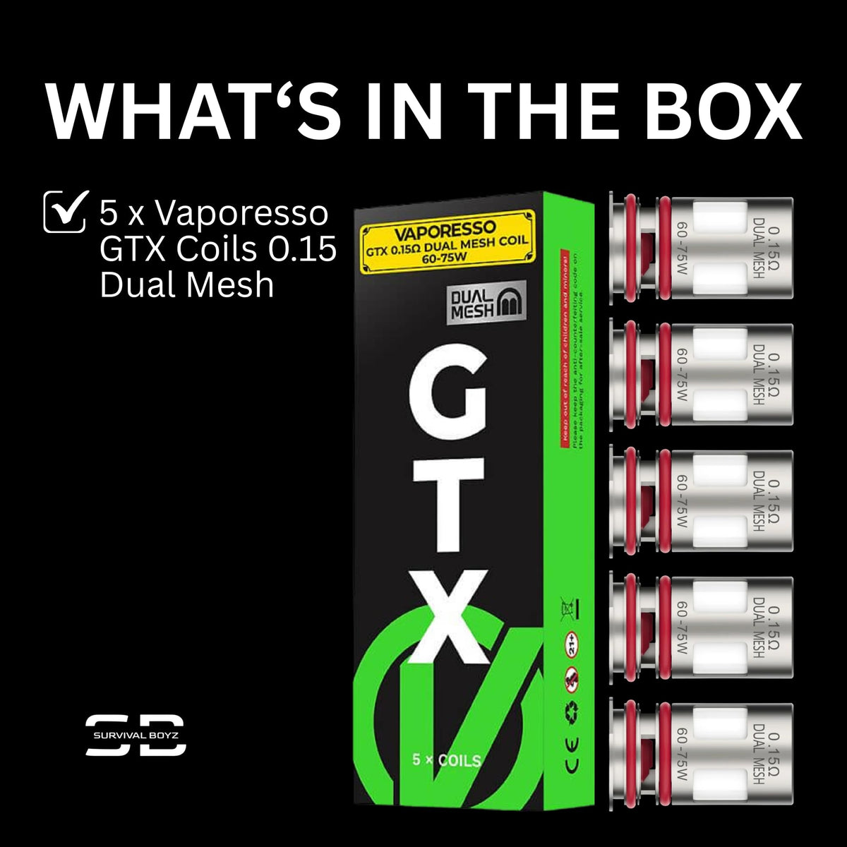 Vaporesso GTX Coils [0.6] - 5 Pack - No Nicotine