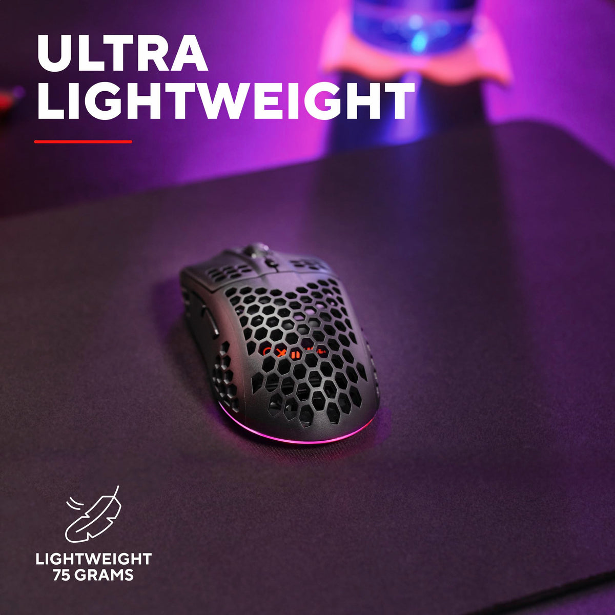 GXTrust Helox USB Gaming Mouse Superlight 65g, Black
