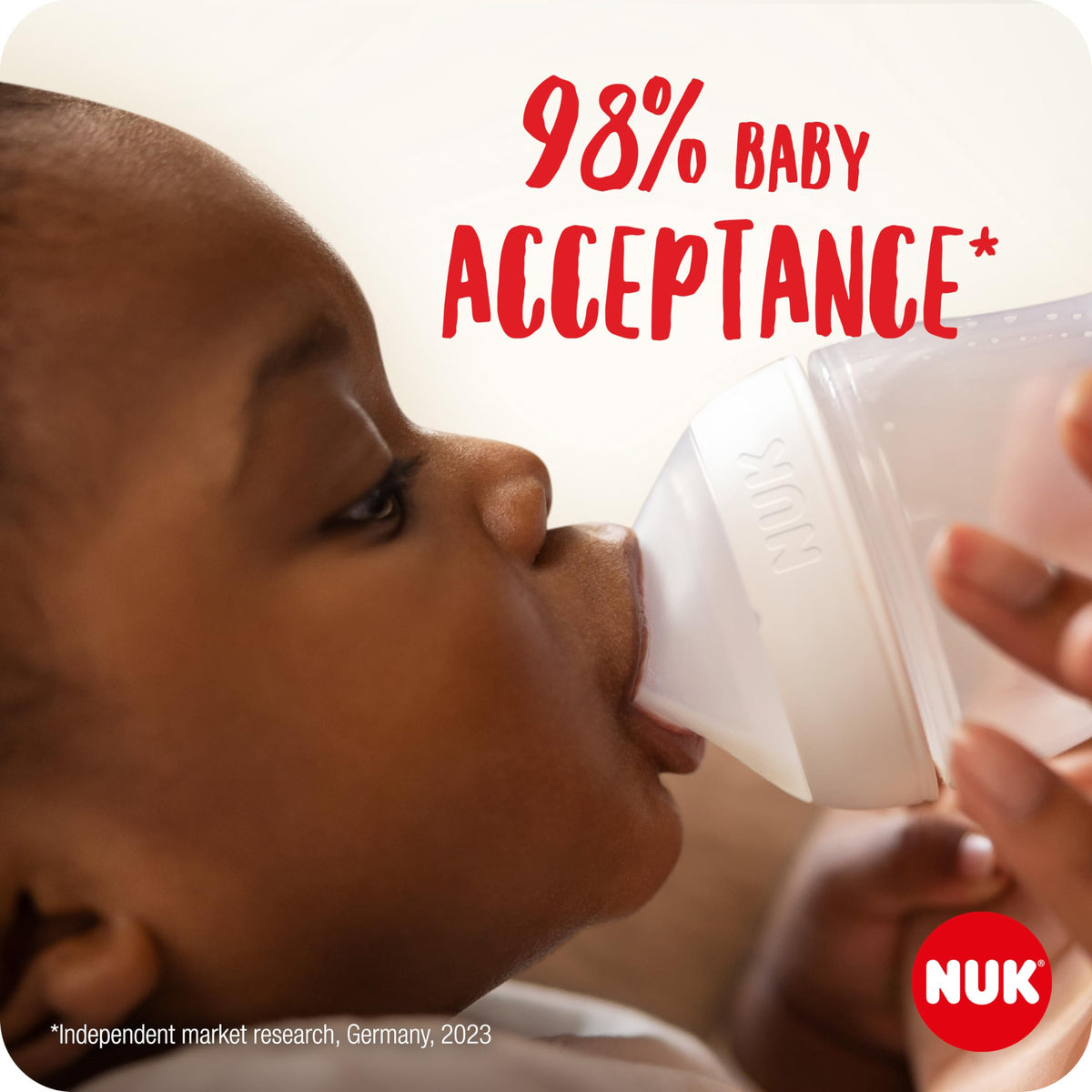 NUK Perfect Match Newborn Baby Bottle Set | 0+ Months | 150ml | Anti Colic Feeding Bottle | PP | Temperature Control Indicator | Rainbow | 4 Count