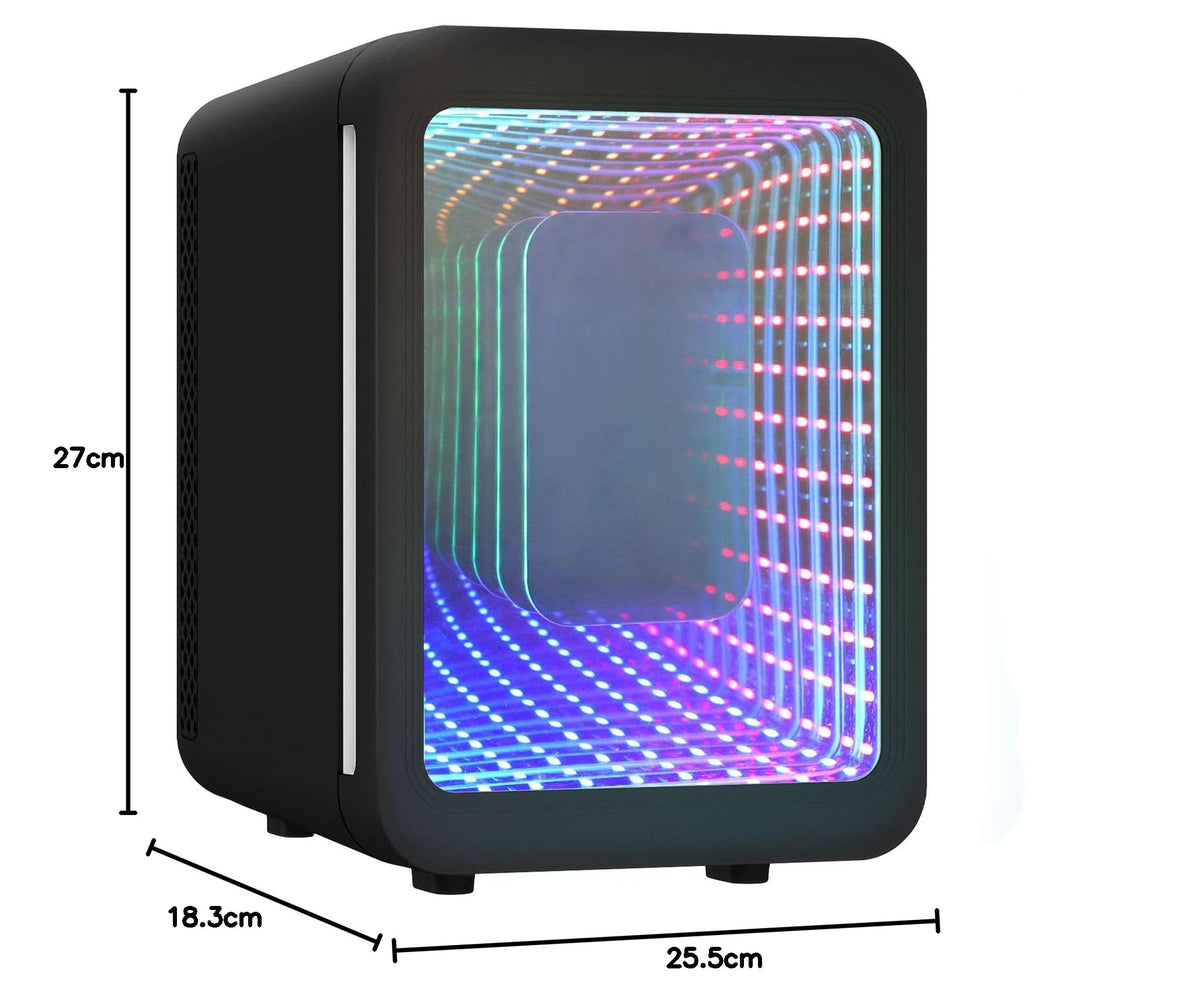 ARTETHYS Mini Fridge for Bedrooms, 4L Car Skincare Fridge with LED Mirror