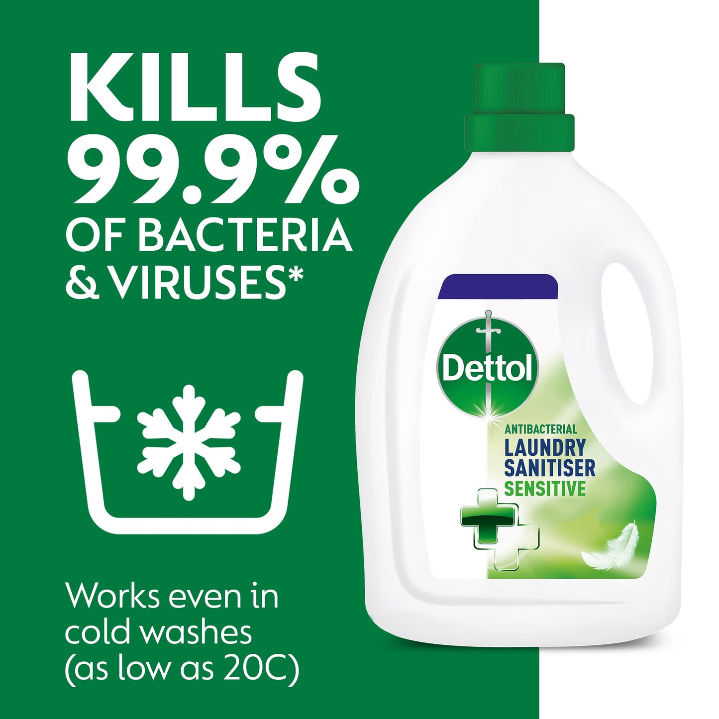 Dettol Antibacterial Laundry Sanitiser Fresh Cotton 6L | 4 x 1.5L