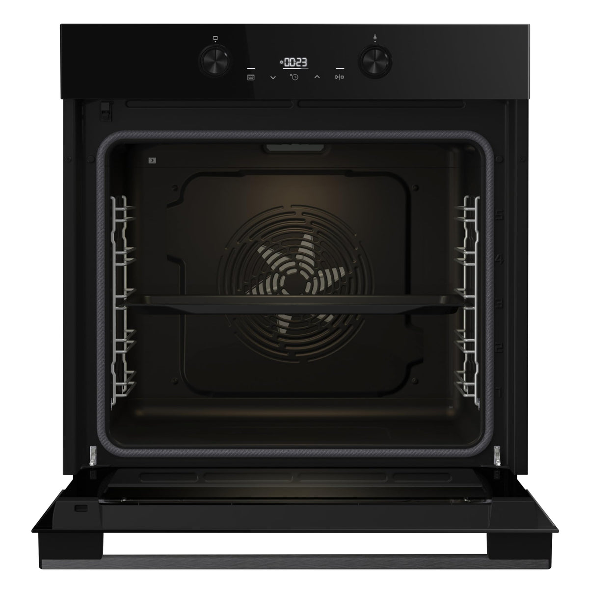 Hisense BI62020ABGUK - Built-in 60L Electric Single Oven - Black - 530x595x595 mm (DxWxH) - A Rated, Extra Large