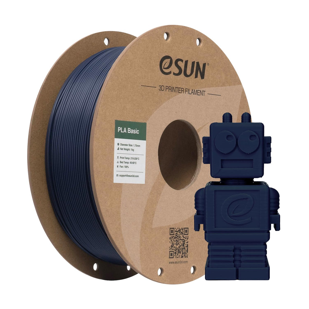 eSUN PLA Filament 1.75mm, PLA Basic Dimensional Accuracy +/- 0.05mm, 1KG Spool (2.2 LBS) Speedy Filament for 3D Printers,Black