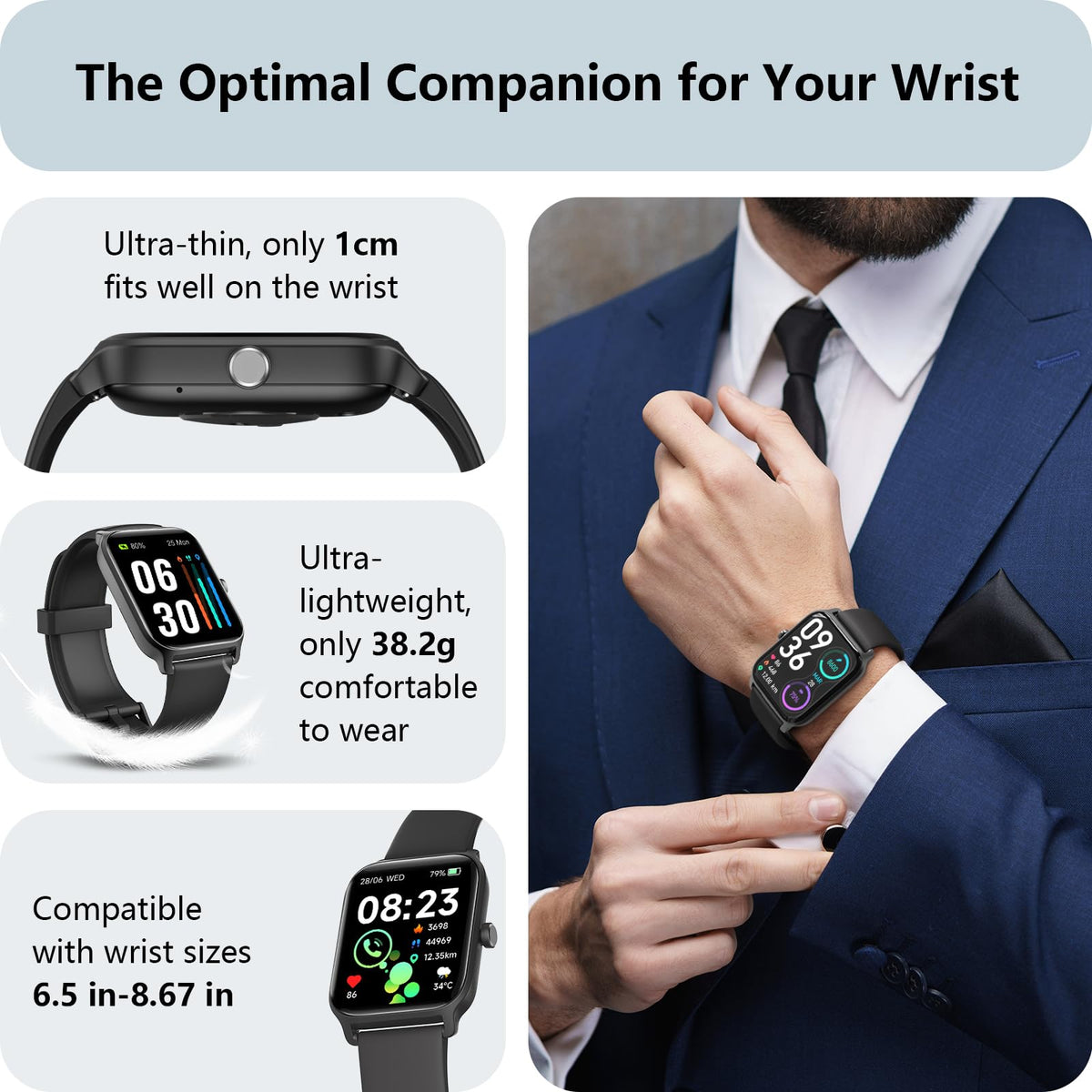 Smart Watch for Women, Answer/Make Calls, Alexa Built-in, [1.8"HD Screen] Smart Watches for Women iPhone/Samsung/Android, Fitness Watch with Heart Rate Sleep SpO2 Monitor,IP68 Waterproof, 100+ Sports
