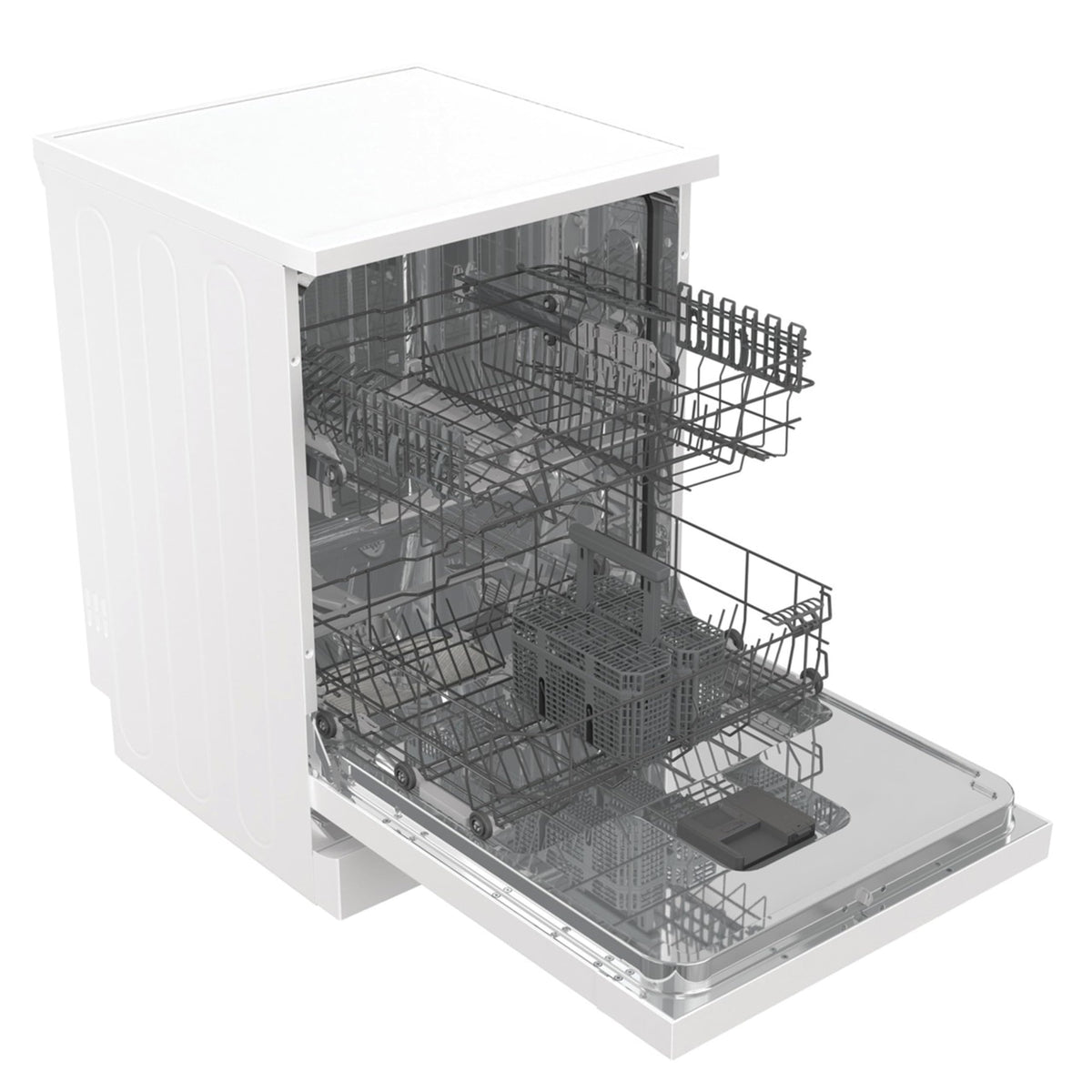 Hisense HS523E15WUK Slimline 10 Places Free Standing Dishwasher White with 30 Minutes Quick Wash [Energy Class E]