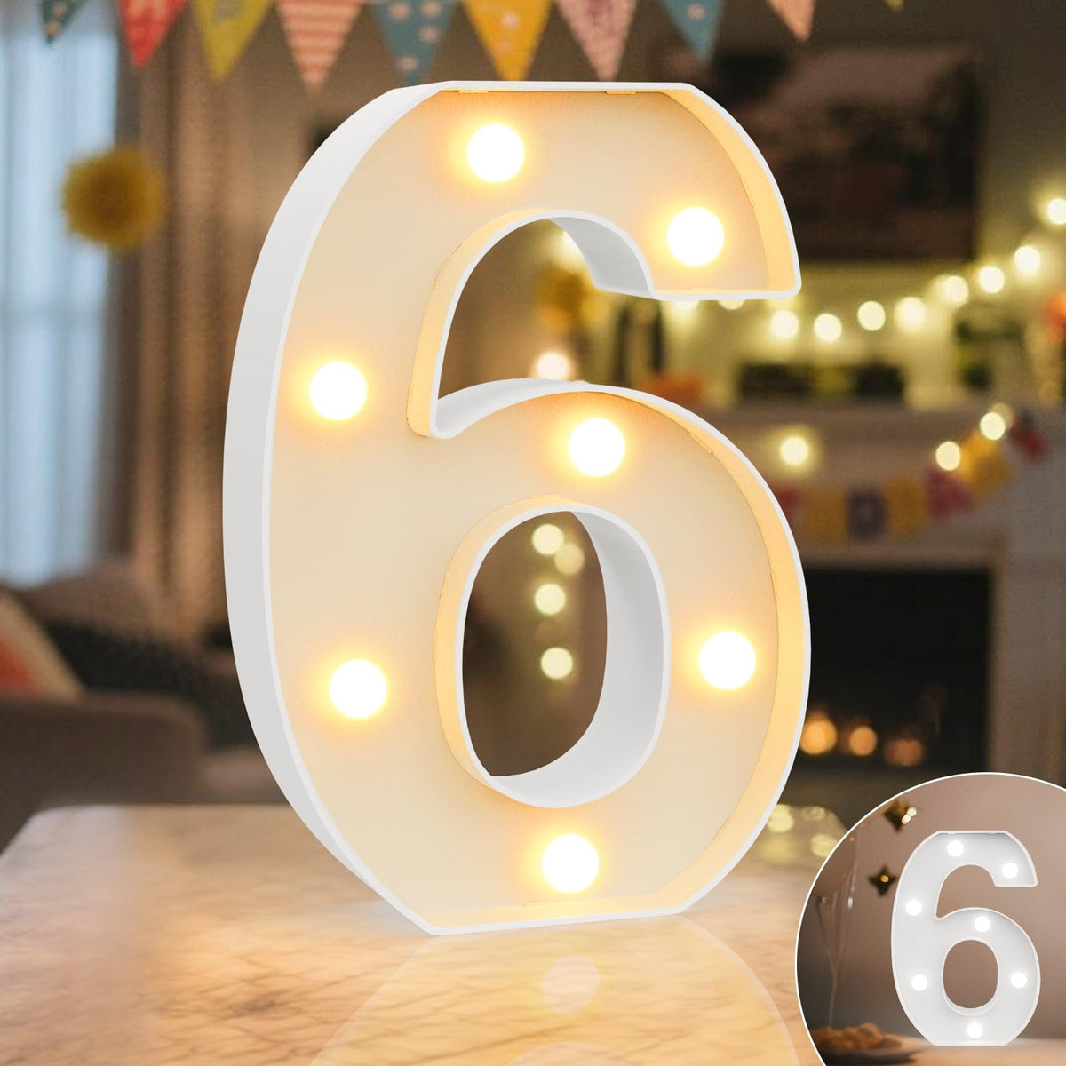 Ledido Pink Glitter Light Up Number 80 for 80th Birthday Decorations