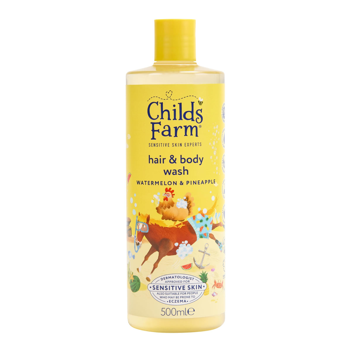 Childs Farm Kids Hair & Body Wash, Sweet Orange | Tear-free, Gently Cleanses | Suitable for Dry, Sensitive Skin, 500ml