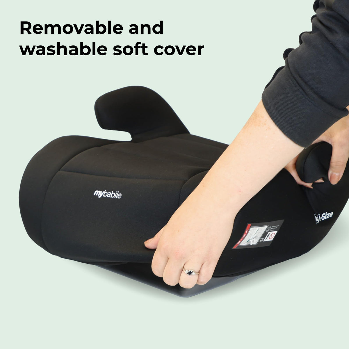 My Babiie MBCSB10 Booster Car Seat - Lightweight at 1kg, Approx. 6-12 Years (125-150cm, 22-36kg), R129, i-Size Backless Child Car Seat, Group 3, Compact, Portable, Ideal for Travel - Pink Leopard
