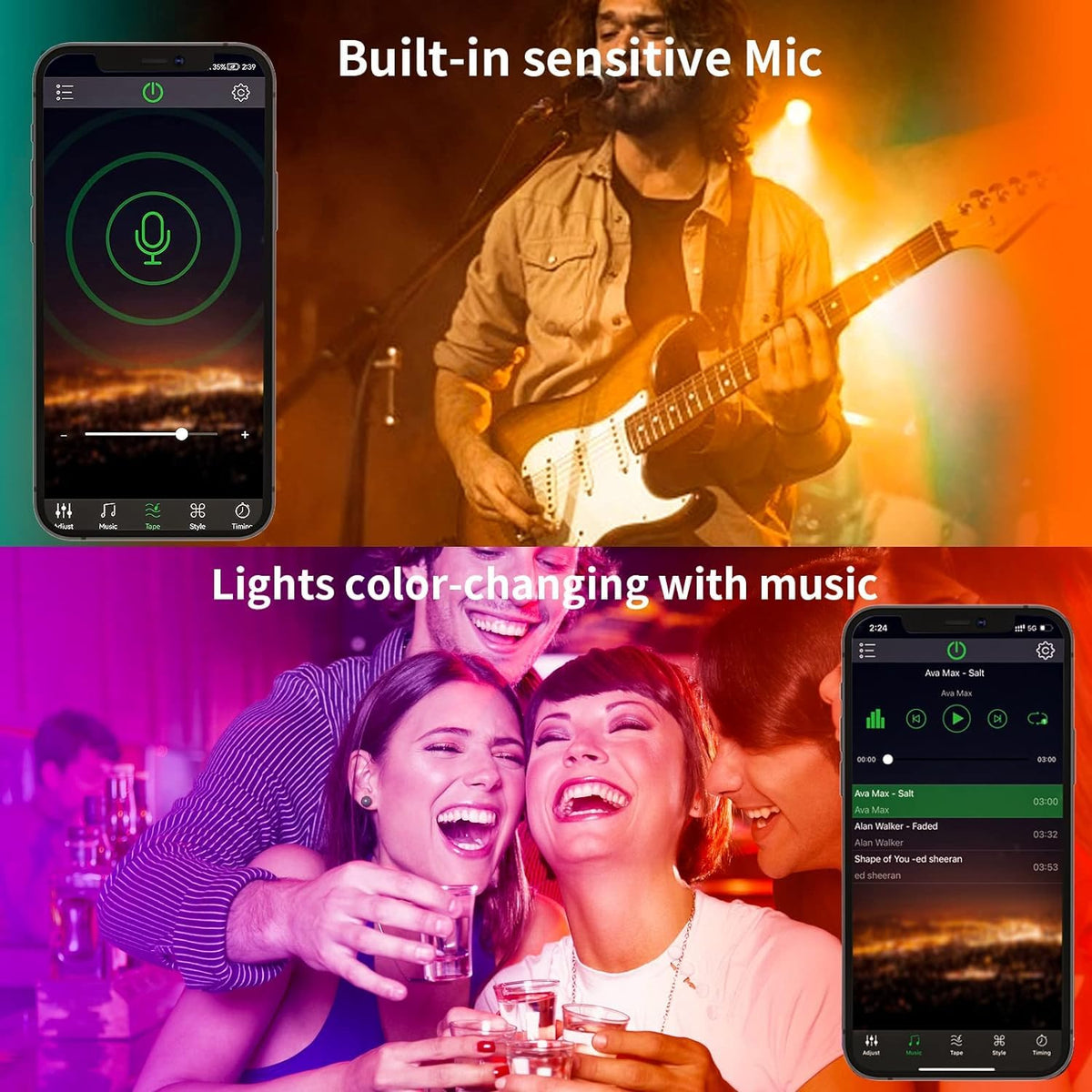 KSIPZE 20m LED Strip Lights, RGB LED Lights for Bedroom, APP Remote Control