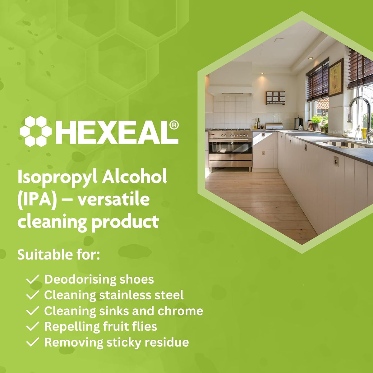 Hexeal 99.9% Isopropyl Alcohol 500ml – IPA for Sanitising & Cleaning
