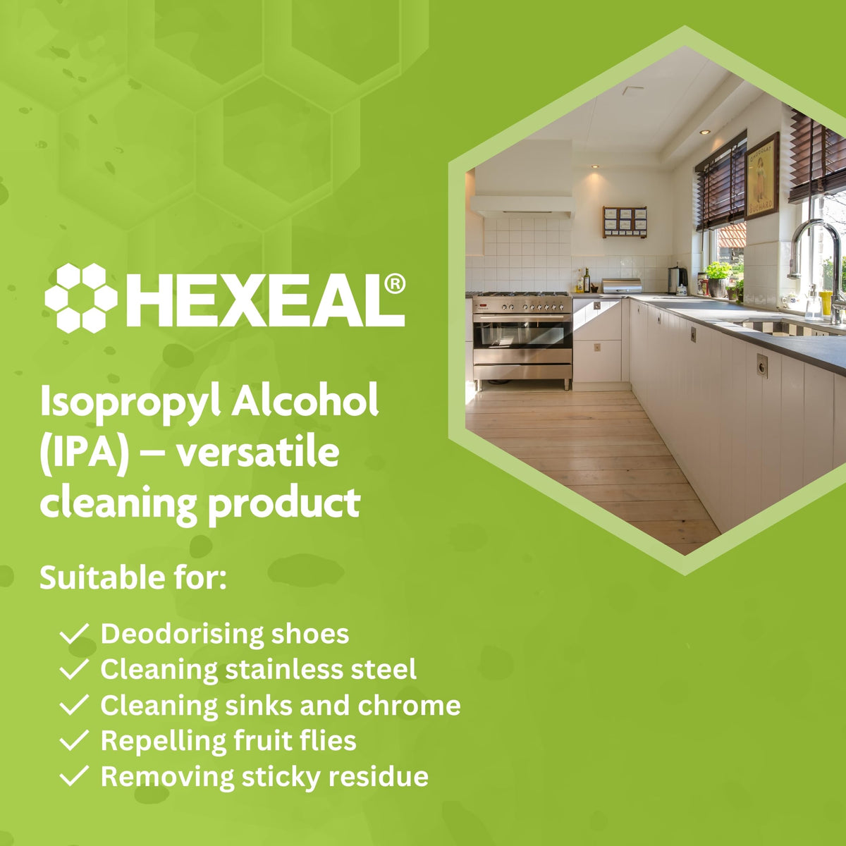 Hexeal 99.9% Isopropyl Alcohol 500ml – IPA for Sanitising & Cleaning