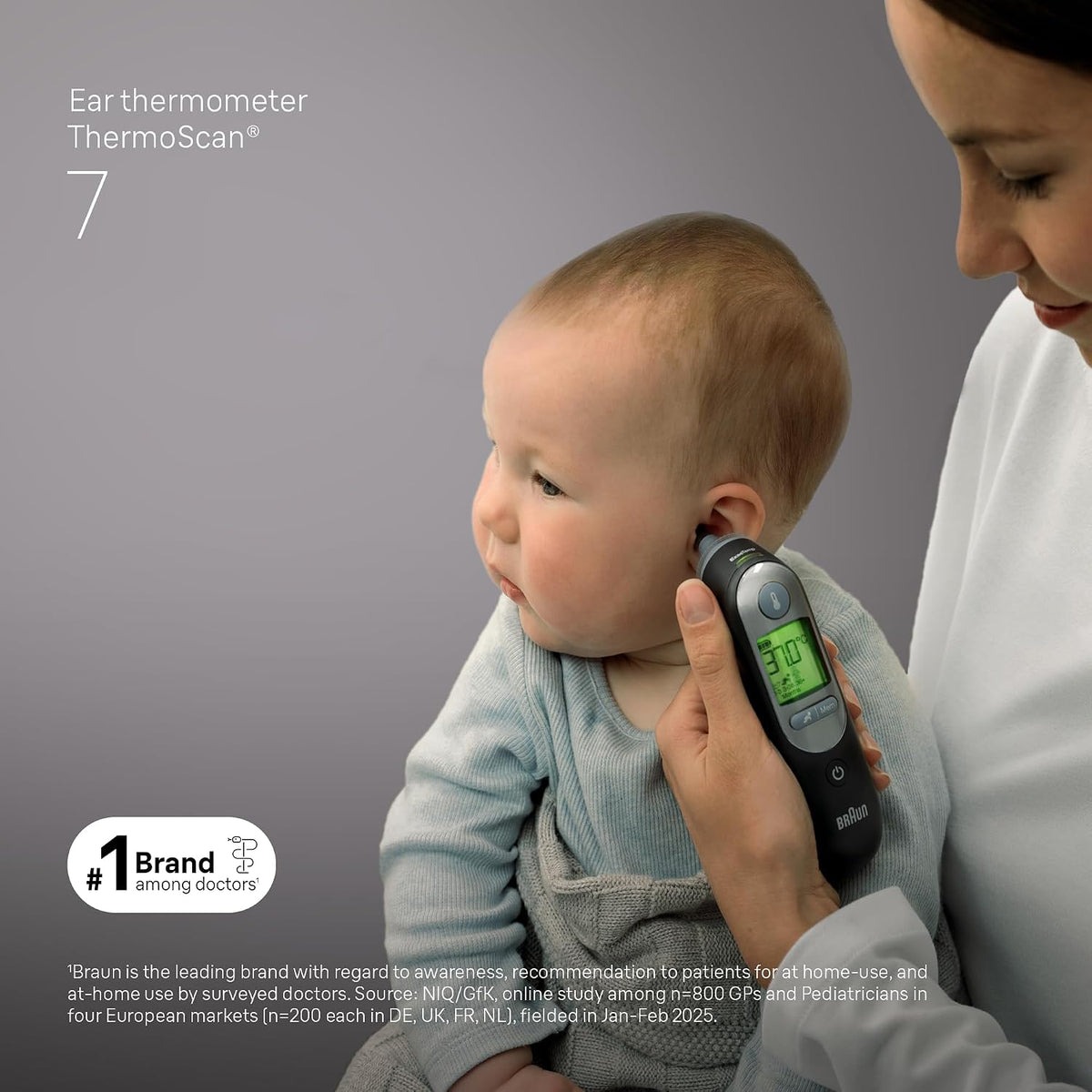 Braun ThermoScan 7 Ear thermometer | Age Precision Technology | Black
