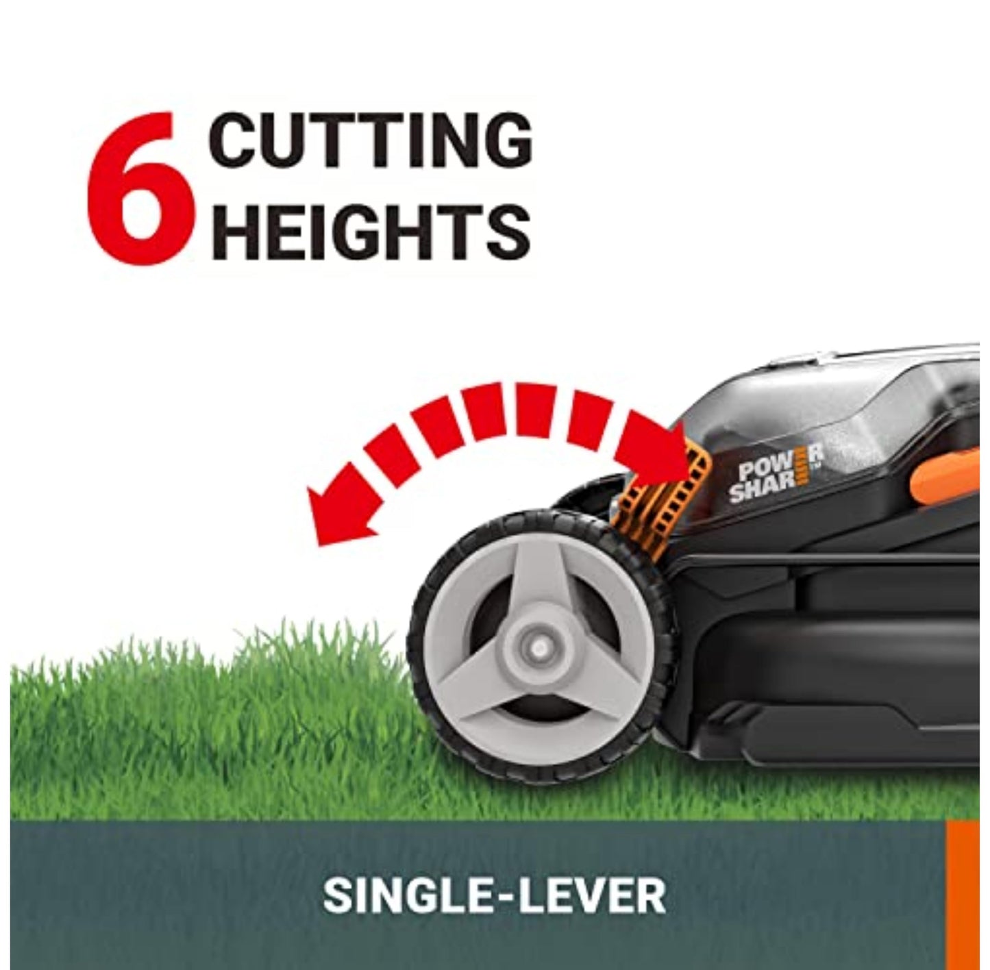 Worx WG779E.2 40V 34cm Cordless Lawnmower, ideal for Gardens up to 230㎡, Cut-to-Edge, striped Lawn Roller, foldable Handle, PowerShare, includes 2x 2.0Ah Batteries, Charger & 30L Grass collection bag