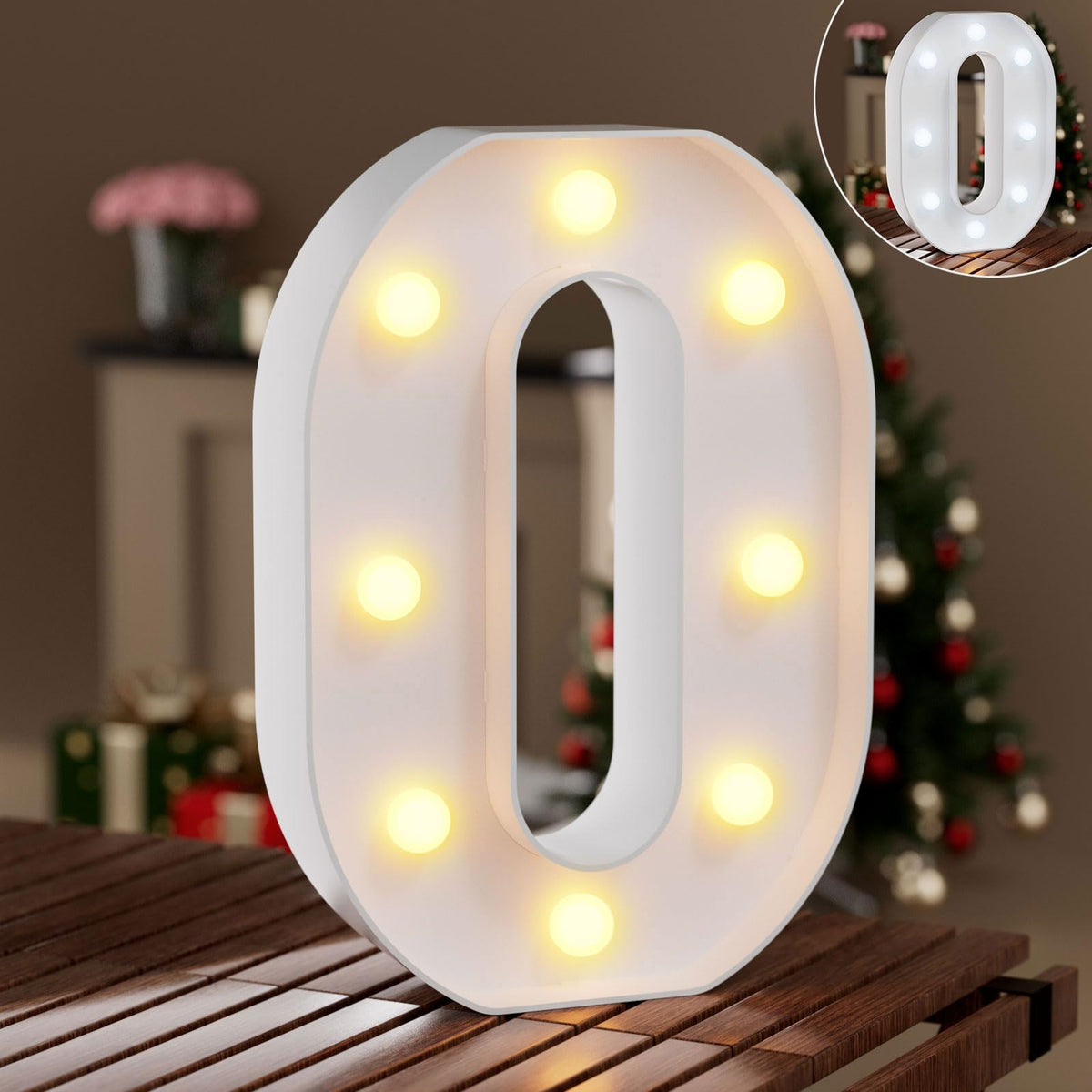 Ledido Pink Glitter Light Up Number 80 for 80th Birthday Decorations