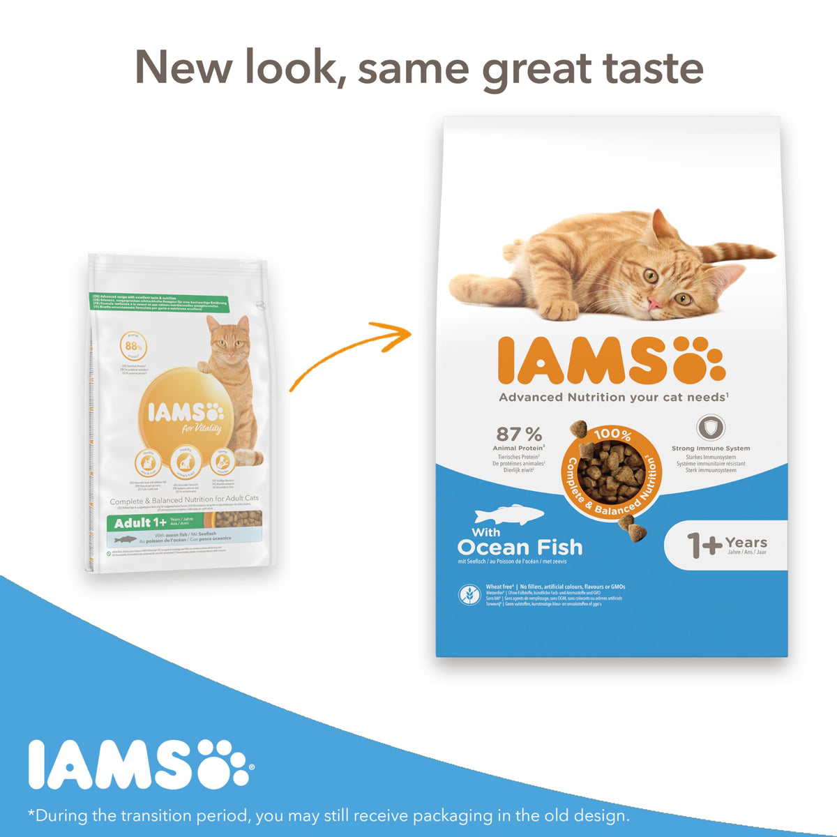 IAMS Adult Complete Dry Cat Food Chicken 3kg - Supports Strong Immune System