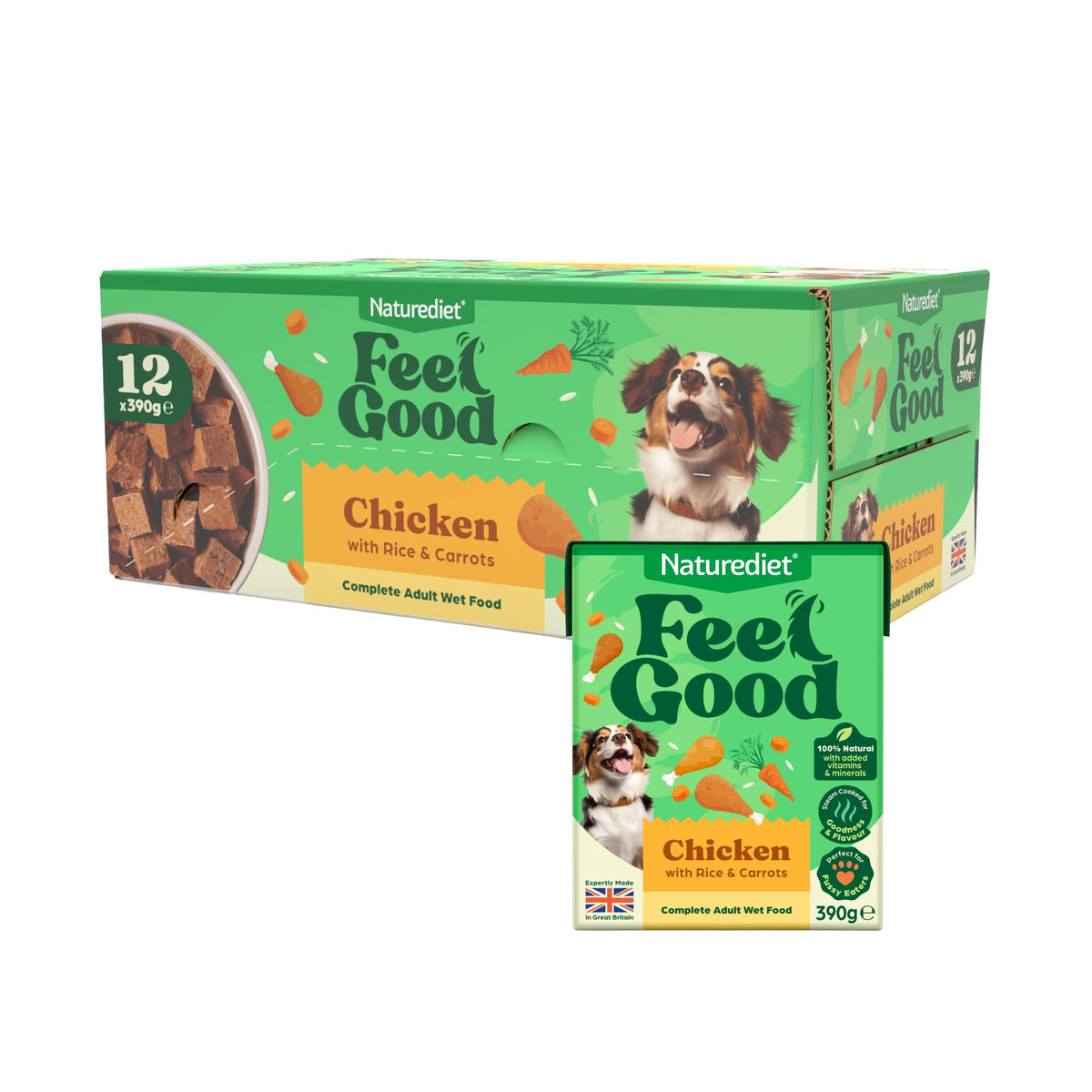 Naturediet Feel Good Wet Dog Food Selection Pack, 390g x 16 Cartons