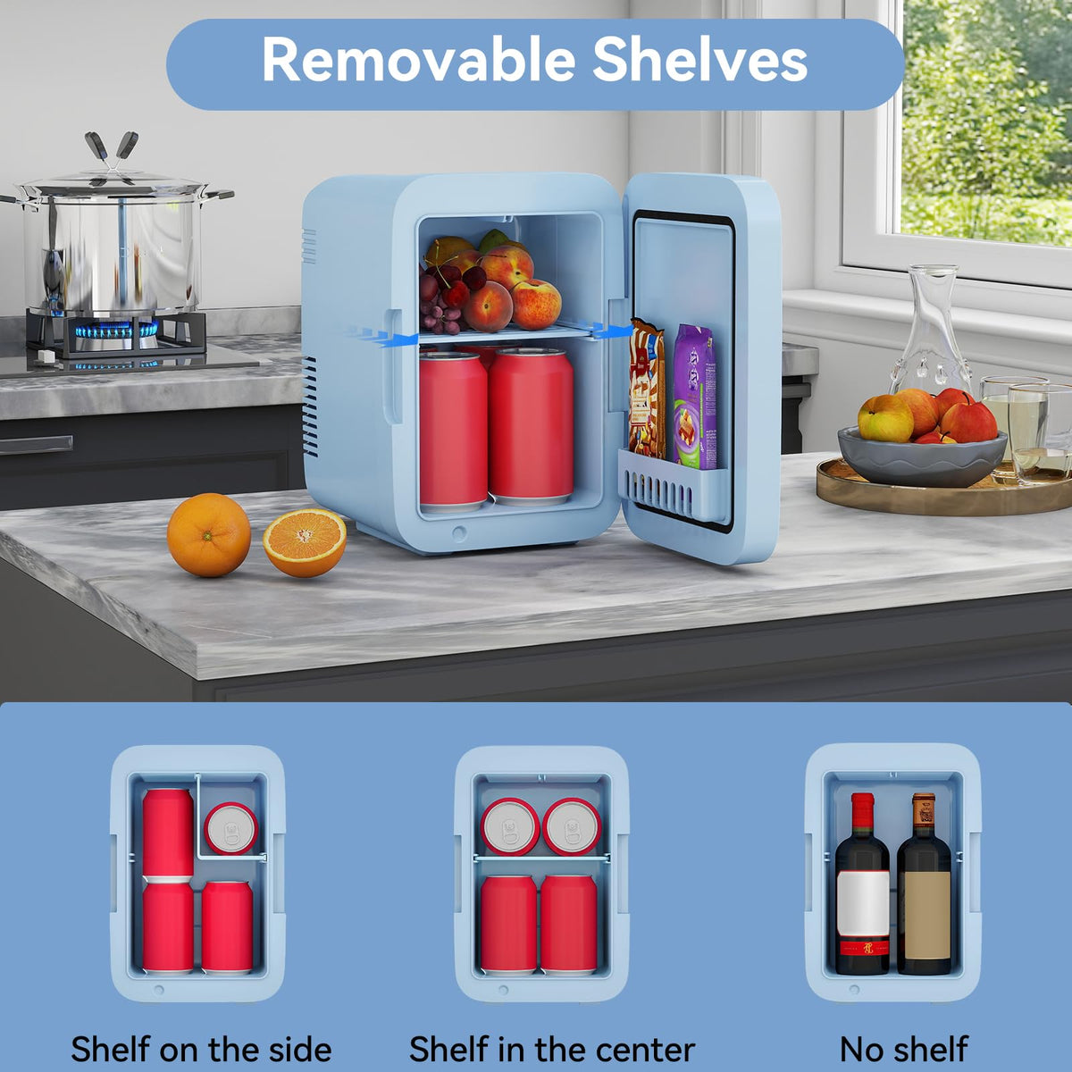 ARTETHYS Mini Fridge for Bedrooms, 8L Skincare Fridge with LED Mirror