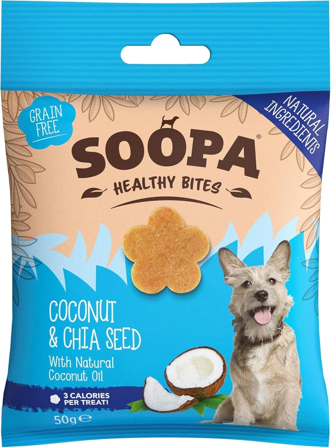 Soopa Strawberry Dog-Quiri Healthy Bites, Dog Training Treats, 50 g, 1-Pack