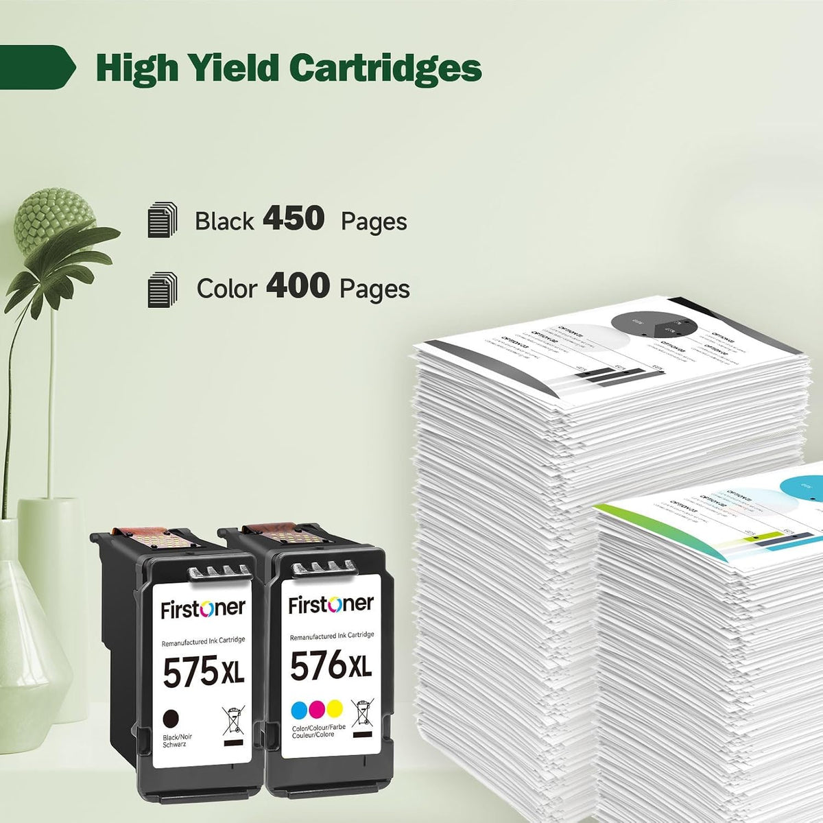 575 576 Ink Cartridges, PG-575 XL CL-576 XL Replacement for Canon 575 576 Ink Cartridges Original for PIXMA TS3550i TS3750i TS3551i TS3751i TR4750i TR4751i TR4755i TR4756i