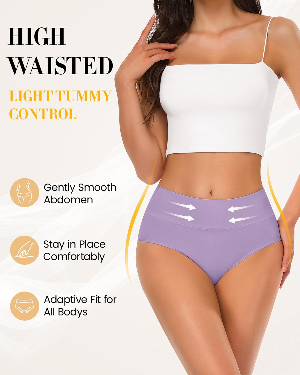 SIMIYA Cotton Underwear Women, High Waisted Knickers for Women Multipack
