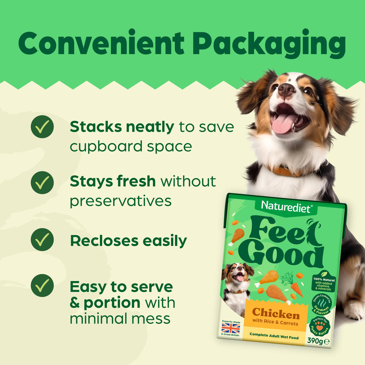 Naturediet Feel Good Wet Dog Food Selection Pack, 390g x 16 Cartons