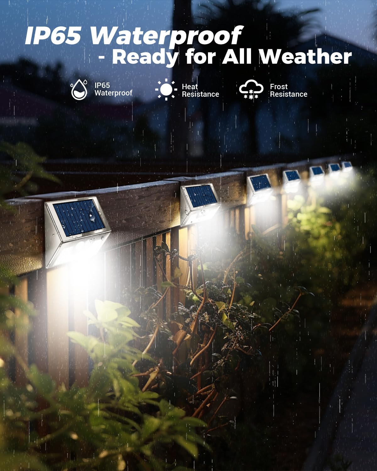 vighep Solar Security Lights Outdoor Motion Sensor, White 318LED Led Solar Powered Light with 3 Lighting Modes, IP65 Waterproof Wireless Pir Wall Light for Outside Garden Fence Yard-Warm White