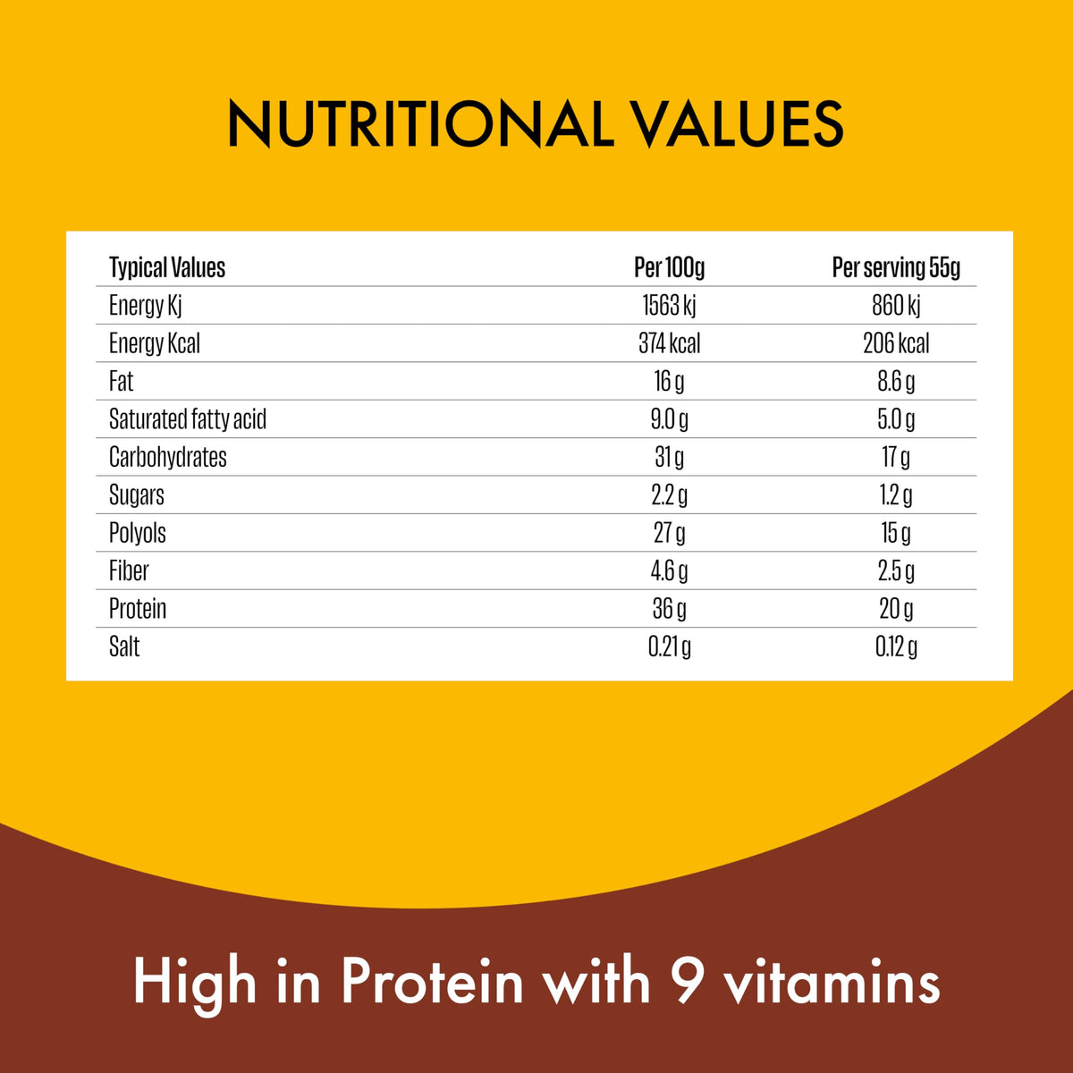 FULFIL Vitamin and Protein Bars, Chocolate Salted Caramel Flavour, 15 x 55g