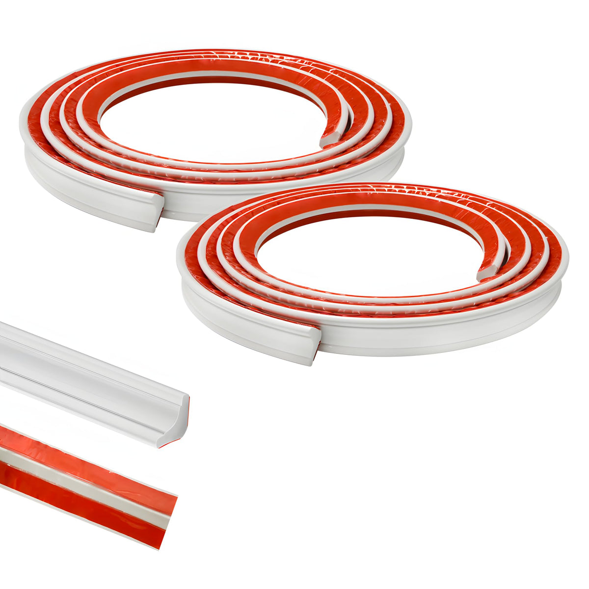 Zayejod PVC Quadrant Trim Flexible Laminate Beading Self Adhesive White