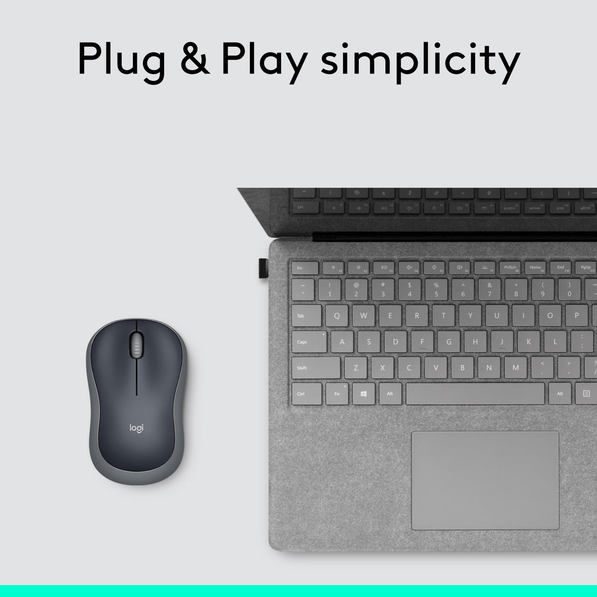 Logitech M185 Wireless Mouse, 2.4GHz with USB Mini Receiver