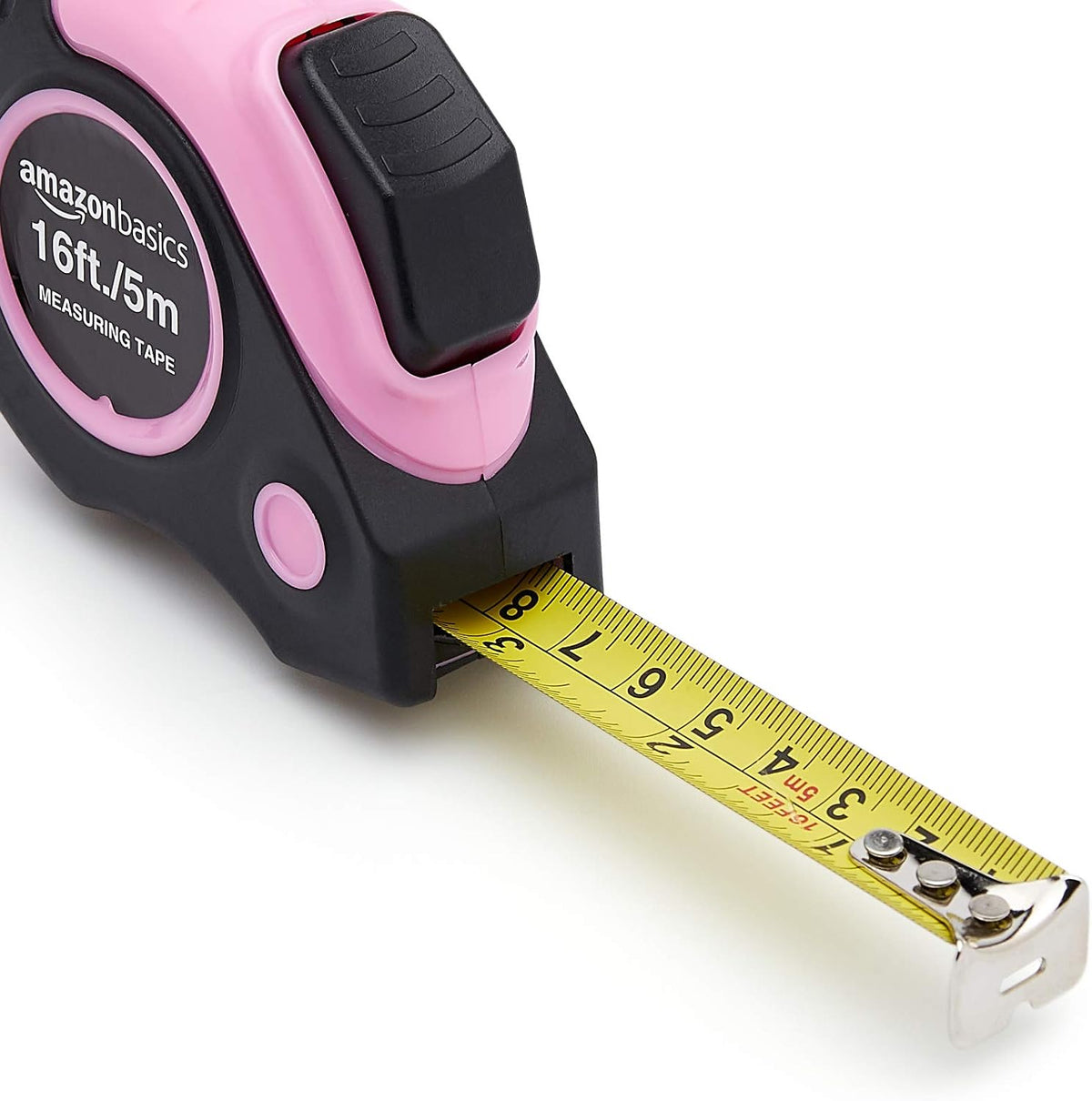 Amazon Basics Tape Measure - 4.8 m, Pink