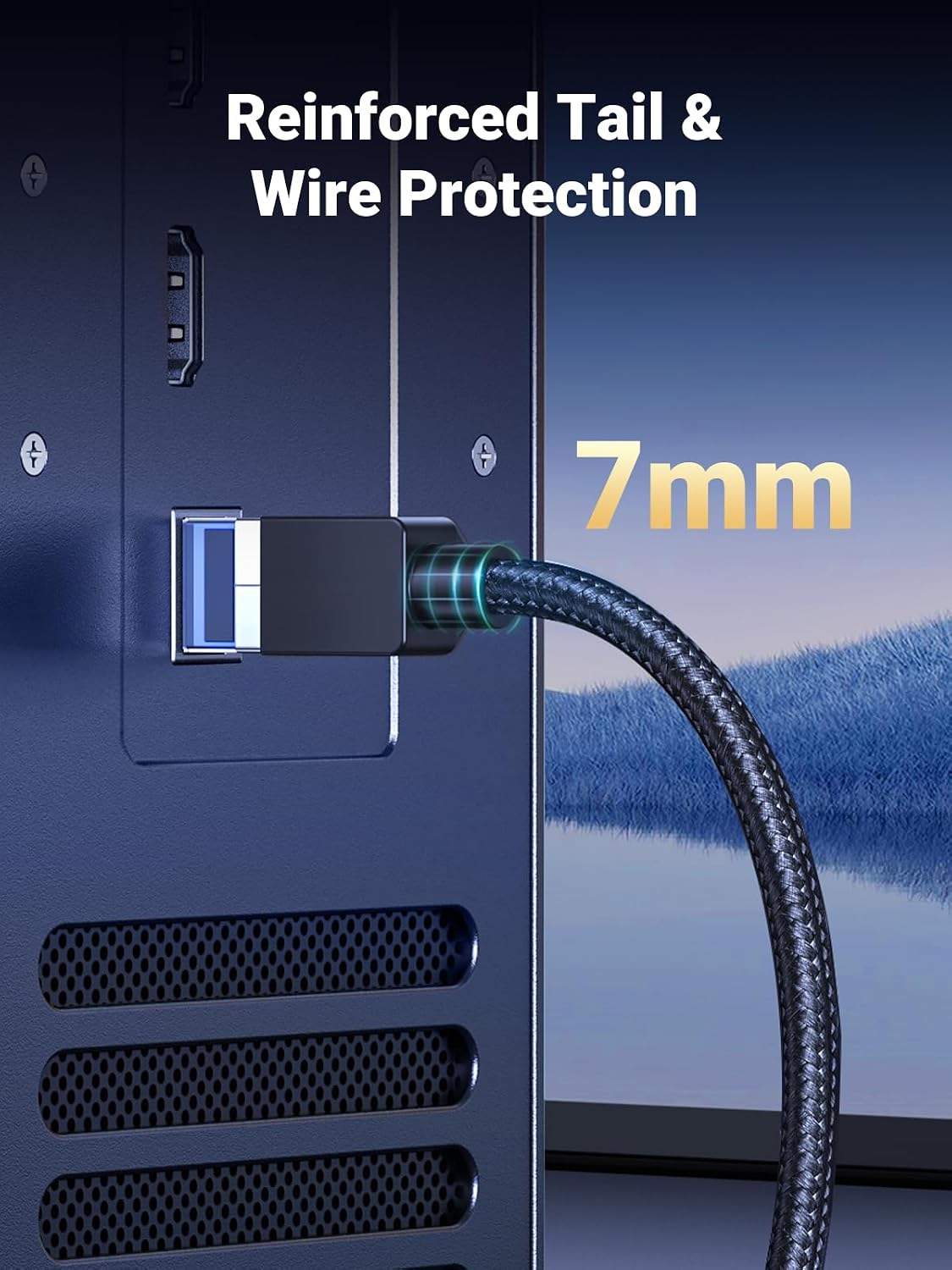 UGREEN Ethernet Cable 2m, Cat 8 High-Speed 40Gbps Internet Cable Braided