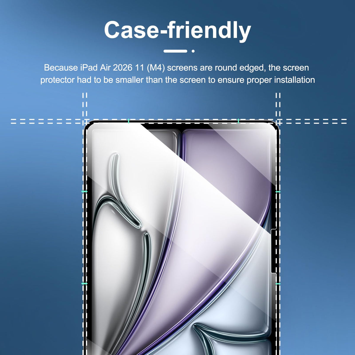 NEW'C for iPad Air 5/4, iPad Pro 11-inch Screen Protector Tempered Glass