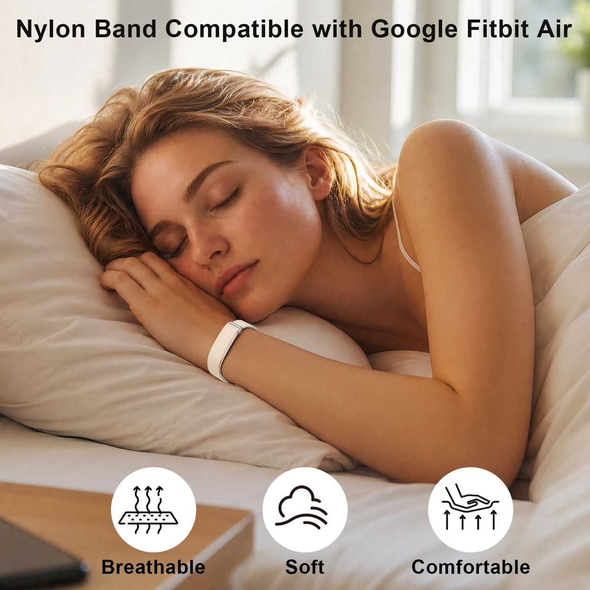 Compatible with Google Fitbit Air Strap Nylon Loop Sport Replacement Band