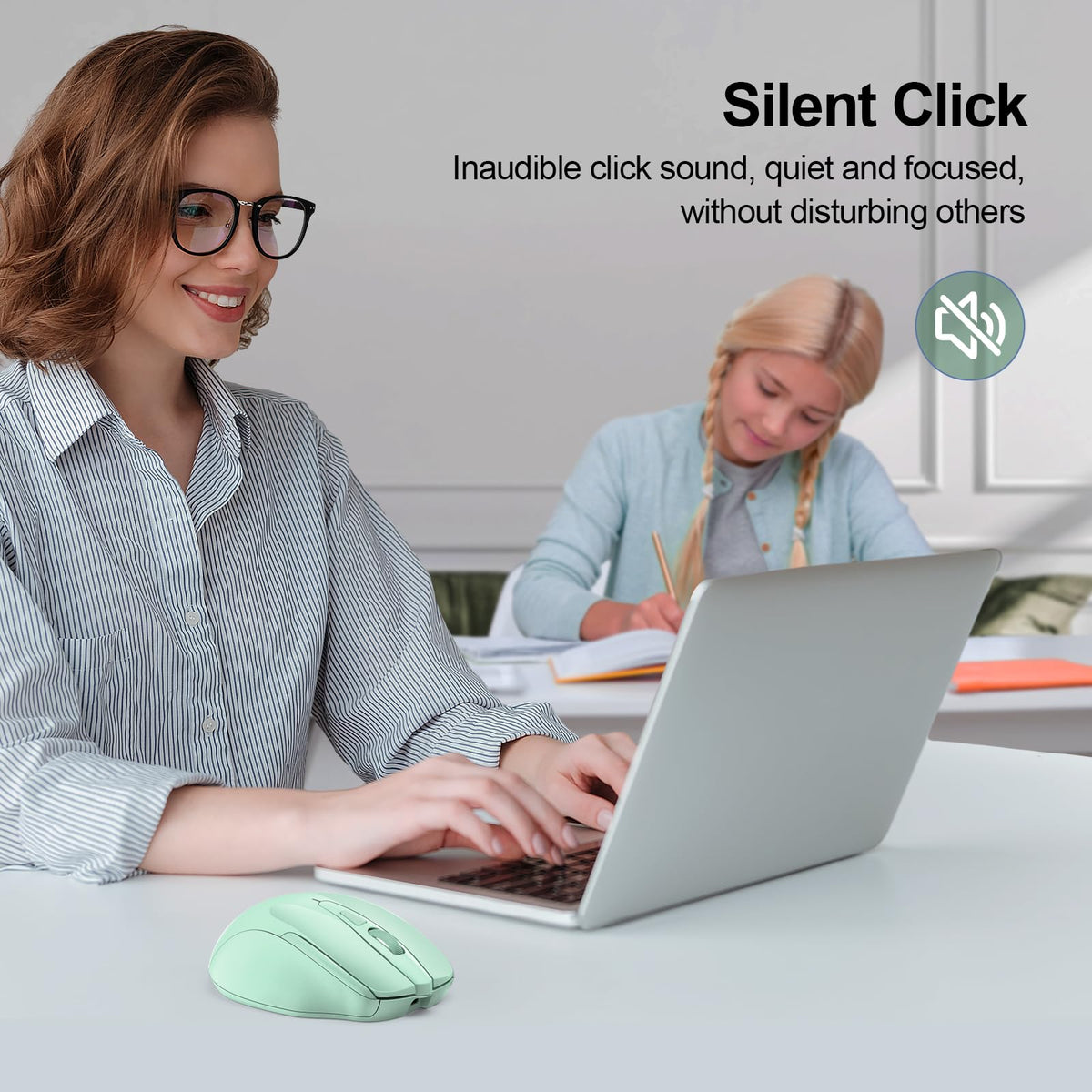 TECKNET Bluetooth Mouse, Rechargeable Bluetooth Wireless Mouse
