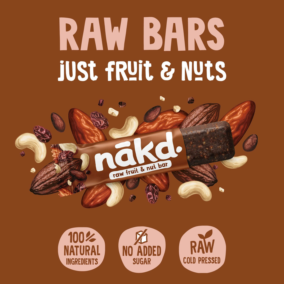 Nakd Bakewell Tart Natural Fruit & Nut Bars - Vegan - Gluten Free - Healthy Snack, 35 g (Pack of 18)